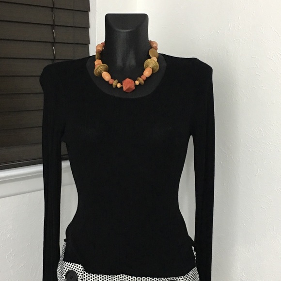 💓 Beaded Brass Statement Choker Necklace - Picture 4 of 8